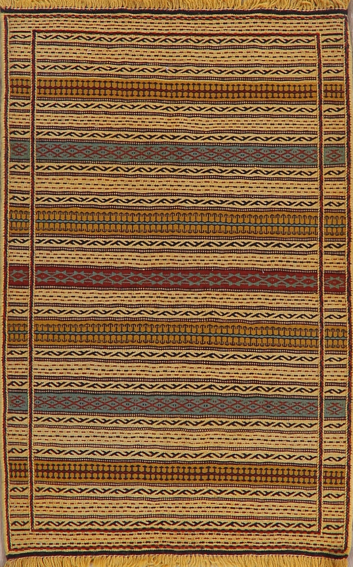 Stripe Kilim Turkish Area Rug 3x5