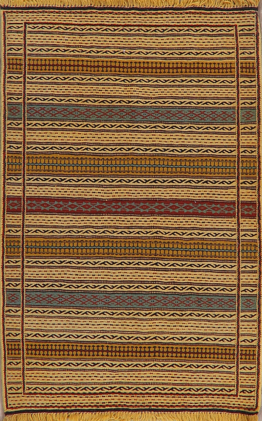 Stripe Kilim Turkish Area Rug 3x5