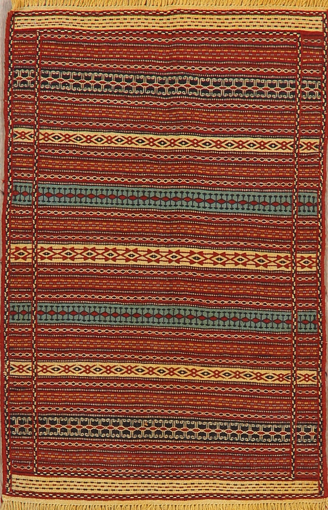 Striped kilim Turkish Area Rug 3x5