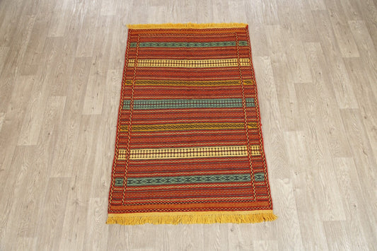 Striped Kilim Turkish Area Rug 3x5