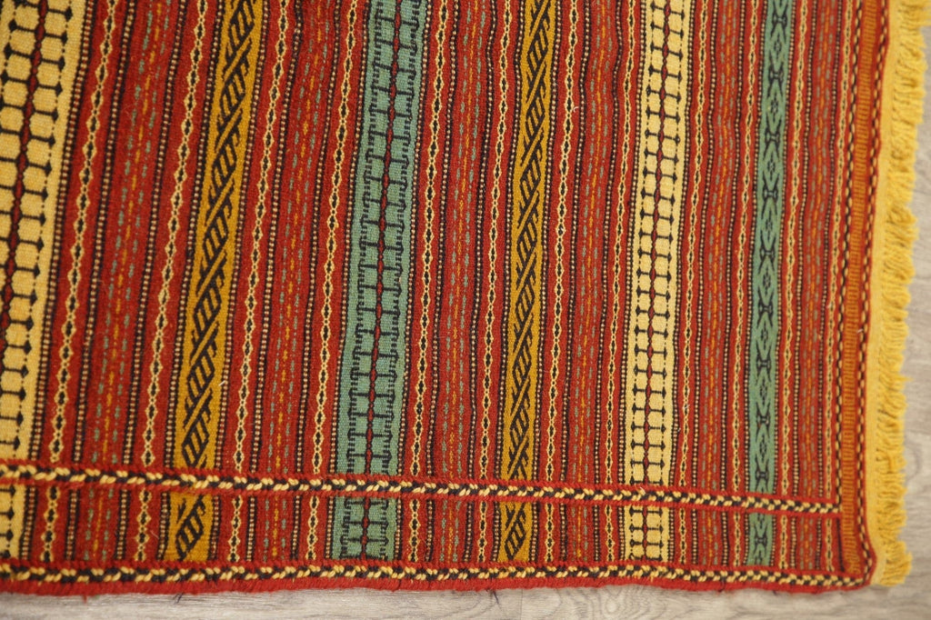 Striped Kilim Turkish Area Rug 3x5