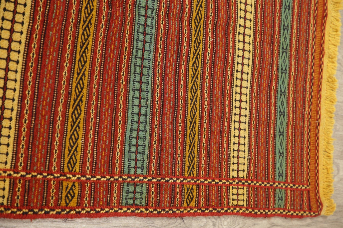 Striped Kilim Turkish Area Rug 3x5