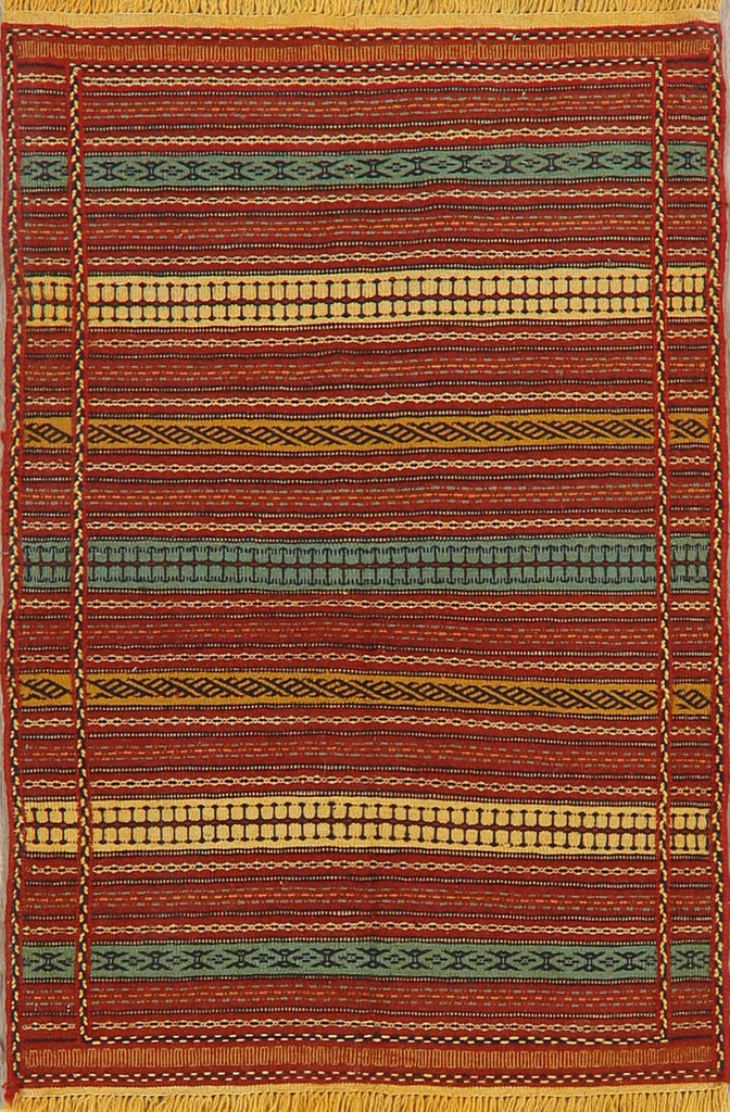 Striped Kilim Turkish Area Rug 3x5