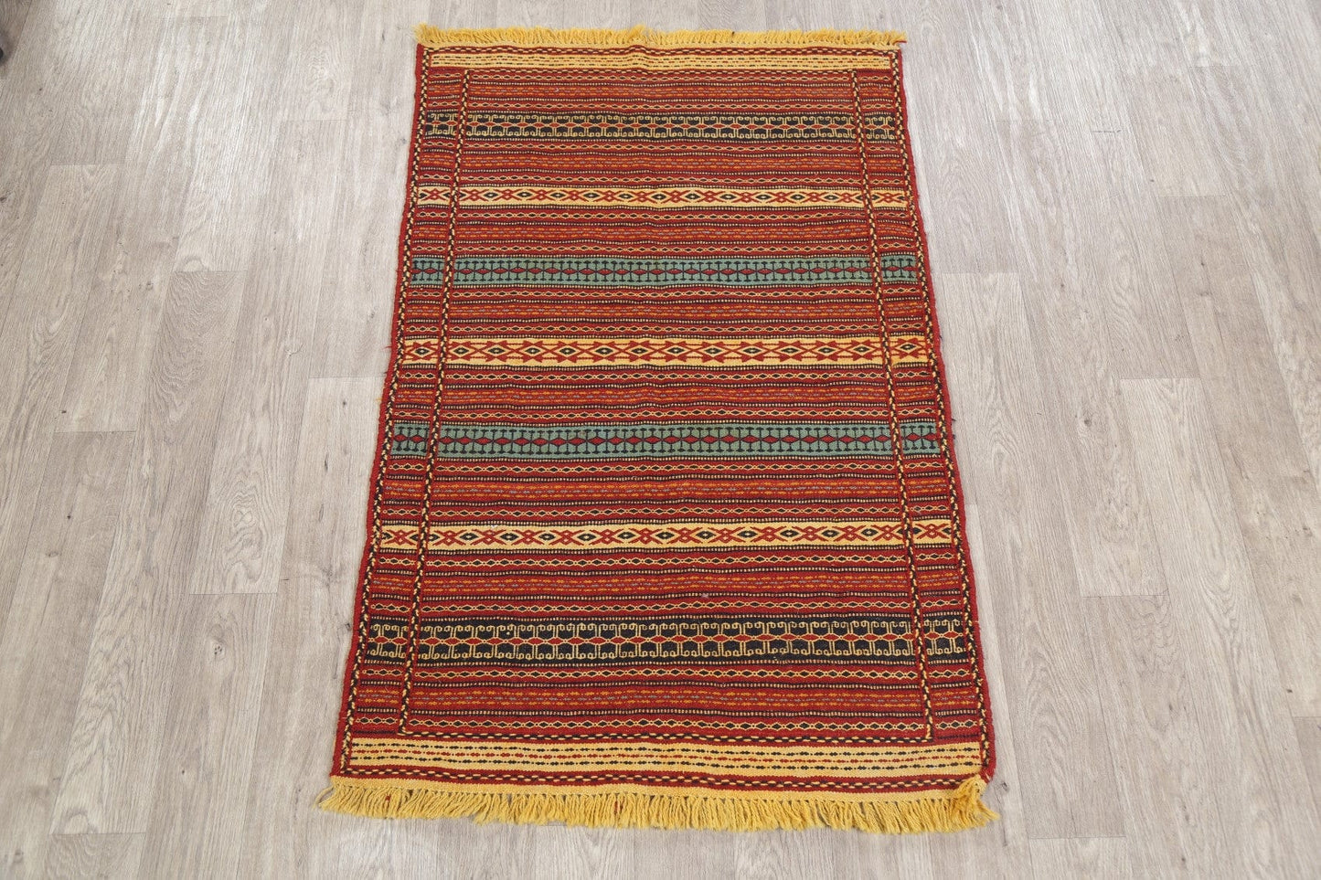 Stripe Kilim Turkish Area Rug 3x5