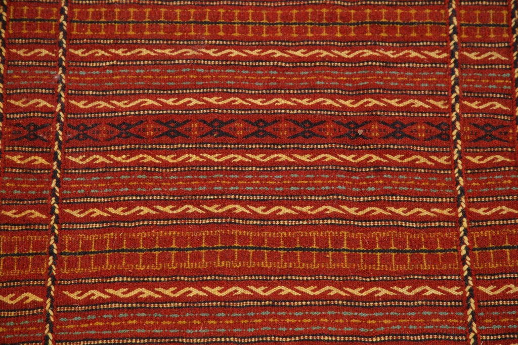 Flat-woven Turkish Kilim Runner Rug Wool 2x6