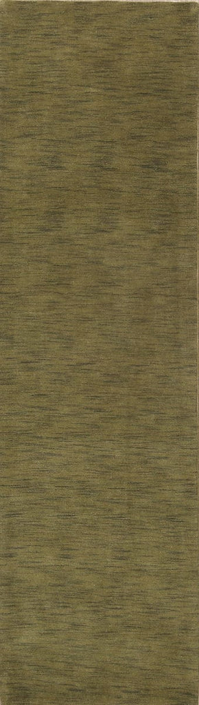 Army Green Modern Gabbeh Runner Rug 3x10