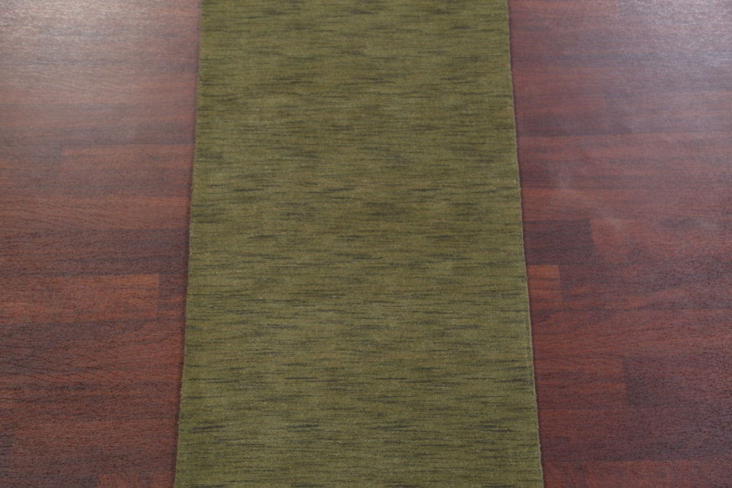 Army Green Modern Gabbeh Runner Rug 3x10