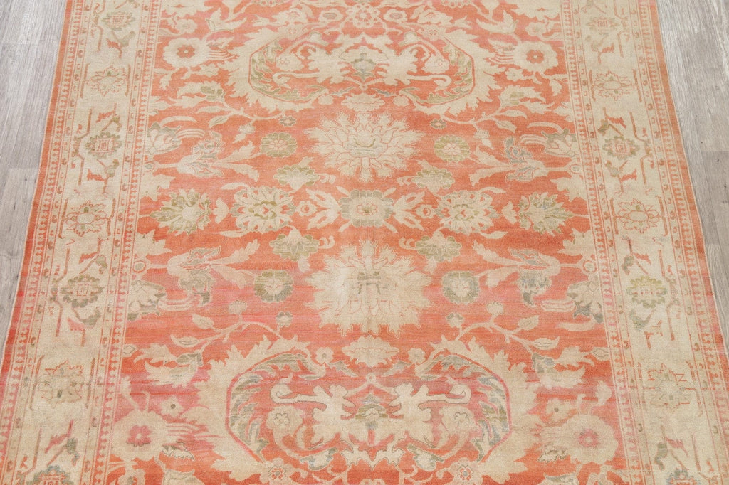 Antique Vegetable Dye Oushak Turkish Area Rug 8x10