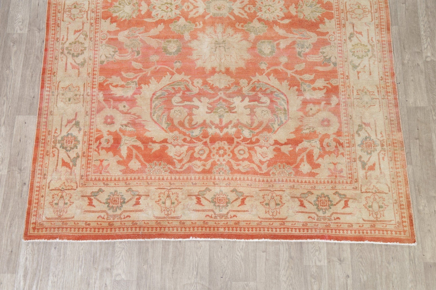 Antique Vegetable Dye Oushak Turkish Area Rug 8x10