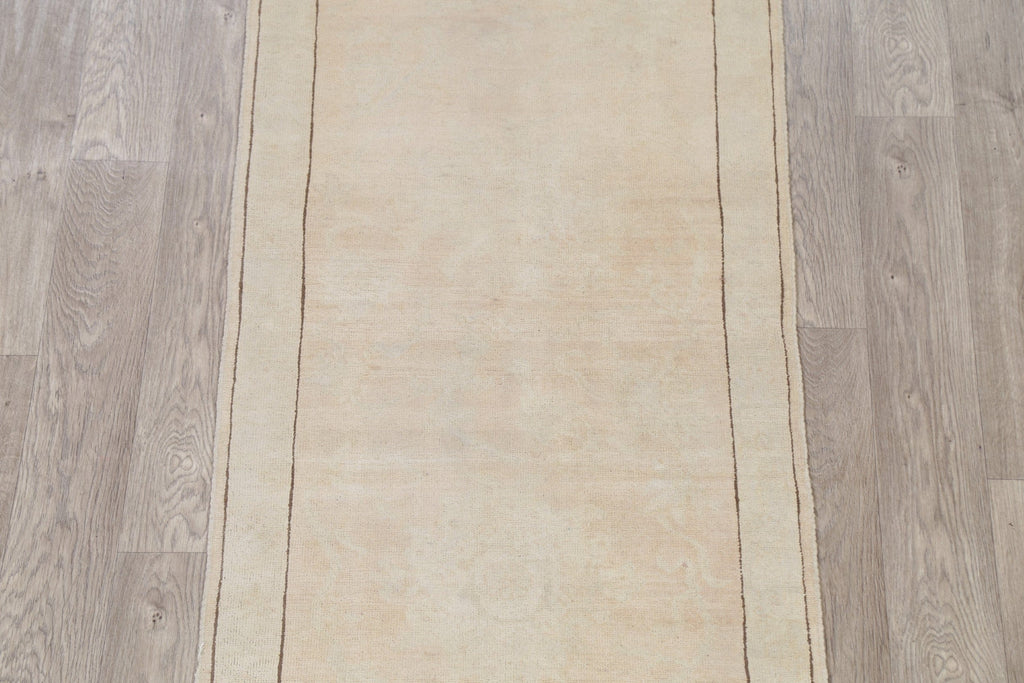 Vegetable Dye Oushak Egyptian Runner Rug 3x12