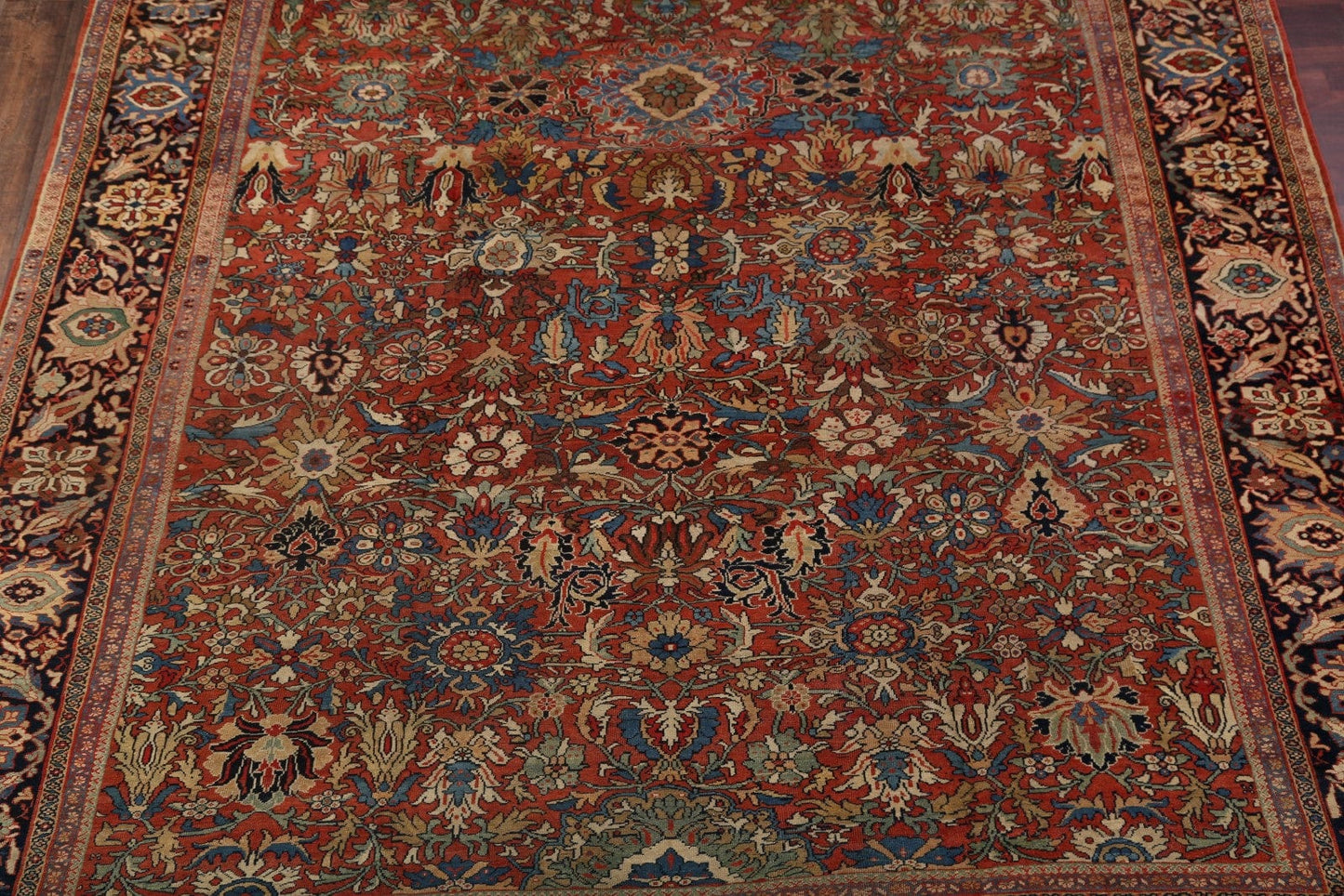 Pre-1900 Antique Sultanabad Persian Area Rug 12x12 Square