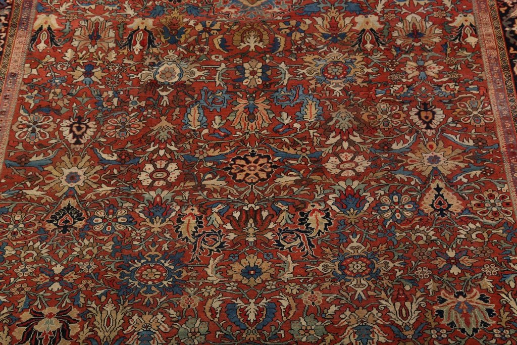 Pre-1900 Antique Sultanabad Persian Area Rug 12x12 Square