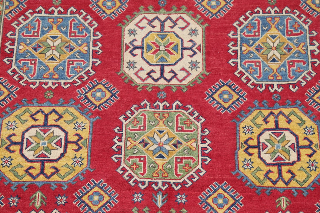 Geometric Red 7x10 Super Kazak Area Rug