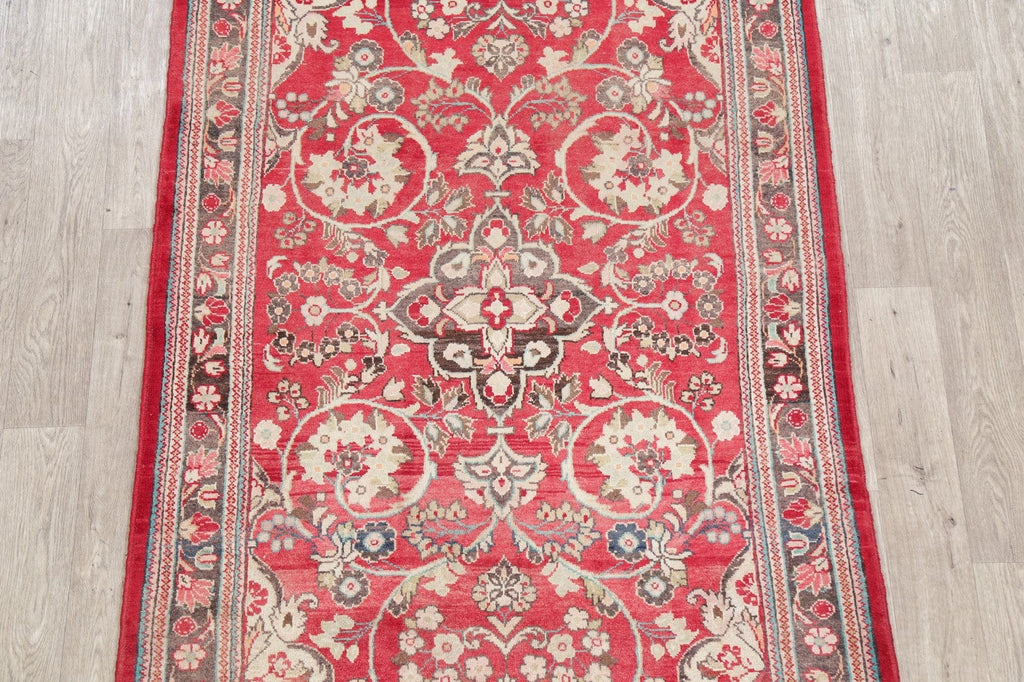 Floral Red Sarouk Persian Area Rug 4x7