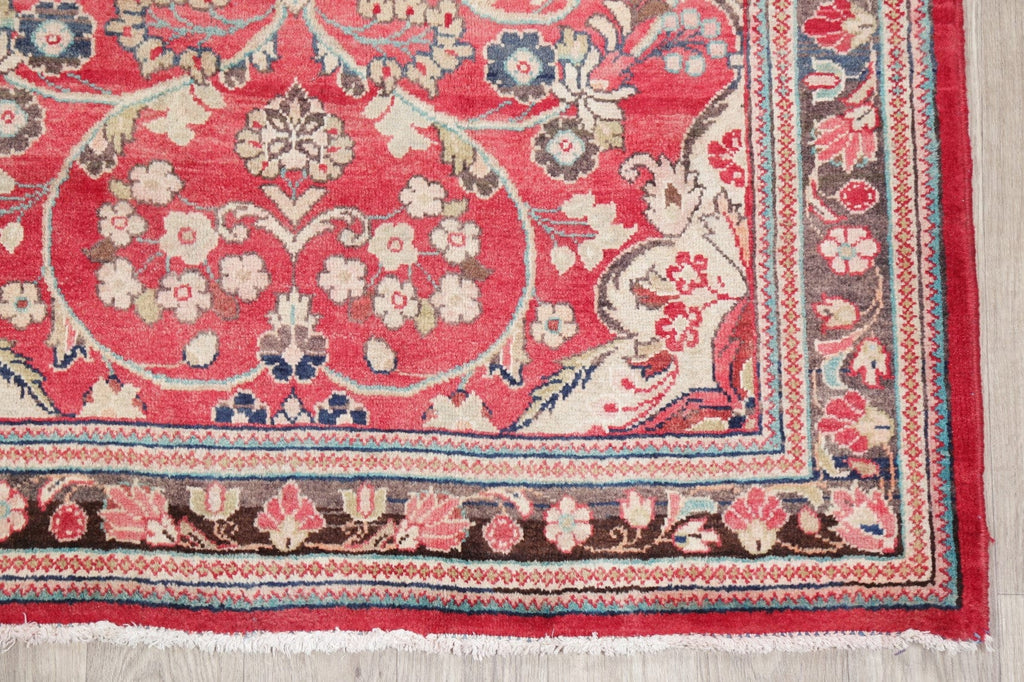 Floral Red Sarouk Persian Area Rug 4x7