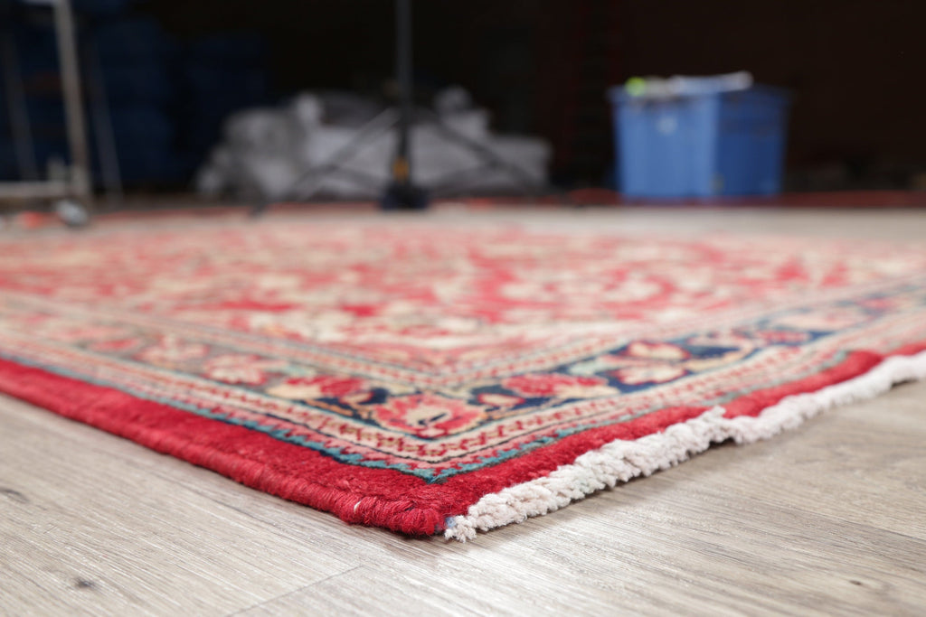 Floral Red Sarouk Persian Area Rug 4x7