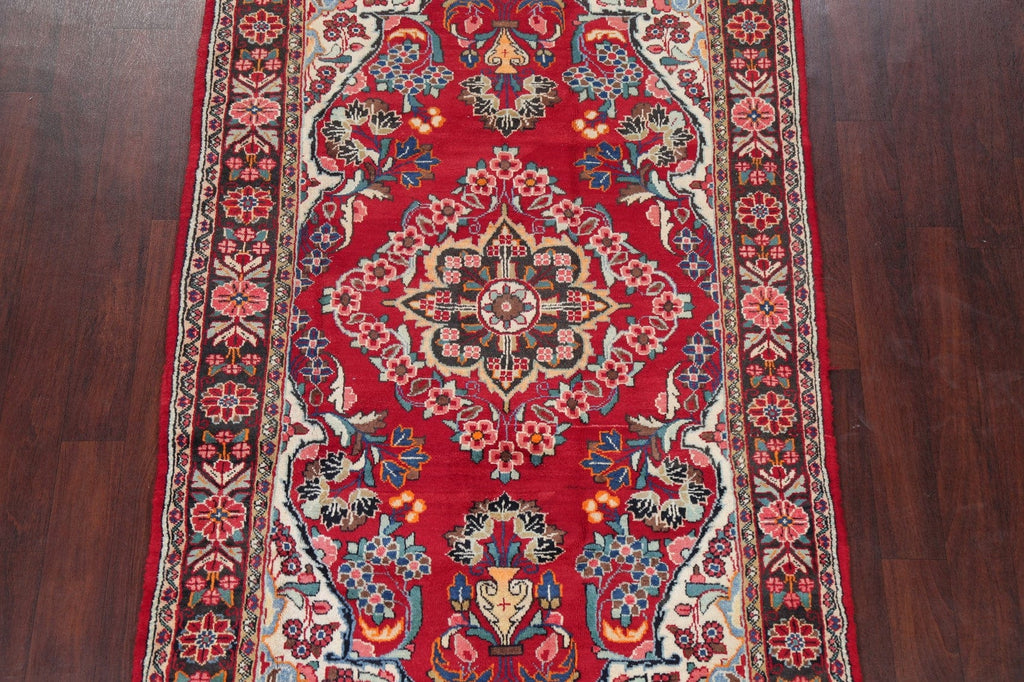 Floral Red Sarouk Mahal Persian Area Rug 5x7