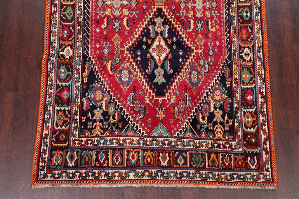 Vintage Kashkoli Nafar Vegetable Dye Persian Rug 5x10