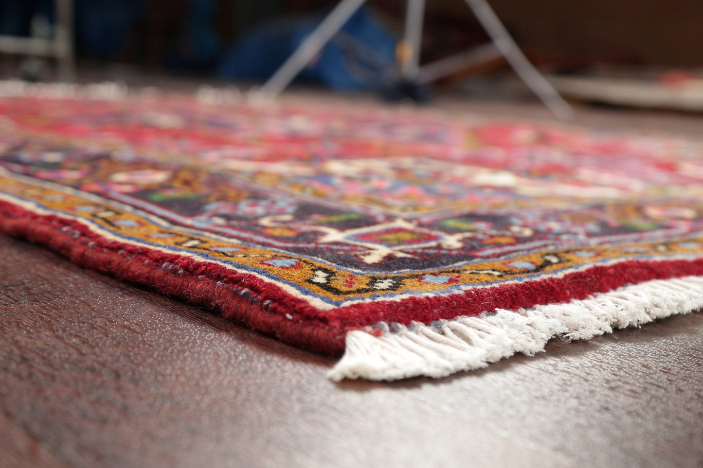 Geometric Red Heriz Persian Area Rug 5x7