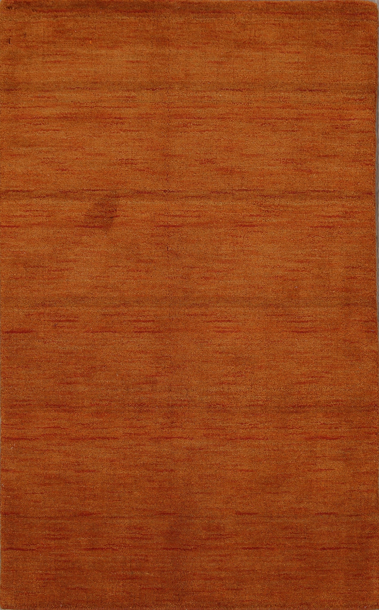 Solid Orange Gabbeh Oriental Area Rug 3x5