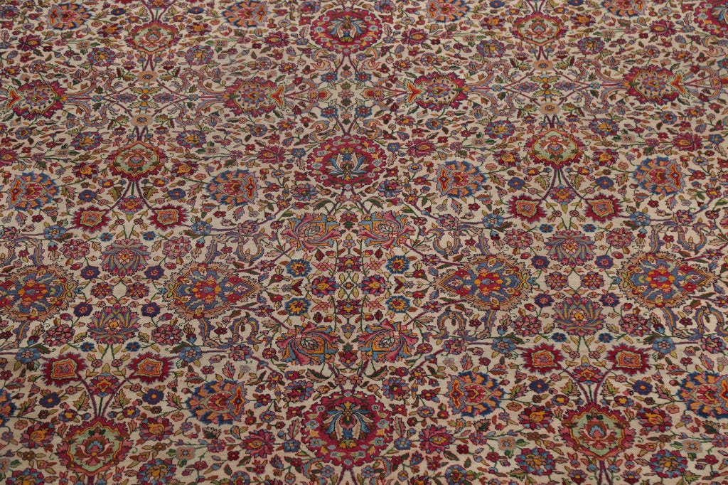 Antique Large Kerman Lavar Persian Area Rug Wool 11x19