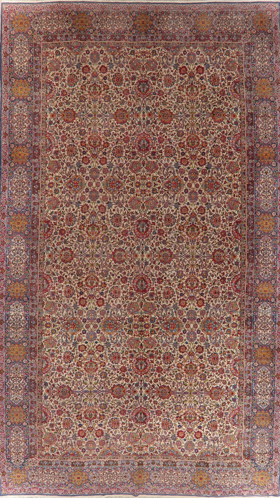 Antique Large Kerman Lavar Persian Area Rug Wool 11x19