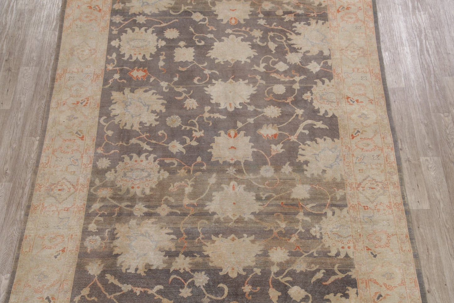 Antique Floral Oushak Oriental Area Rug 9x12