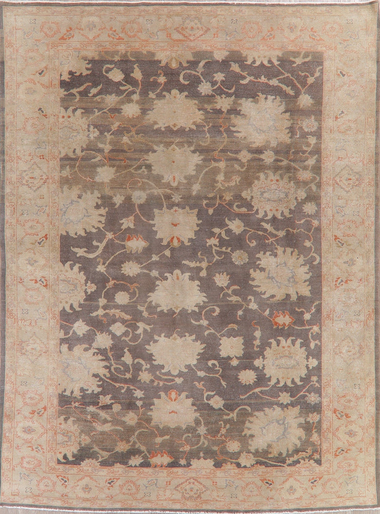 Antique Floral Oushak Oriental Area Rug 9x12