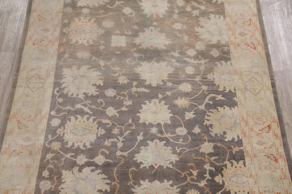 Antique Floral Oushak Oriental Area Rug 9x12