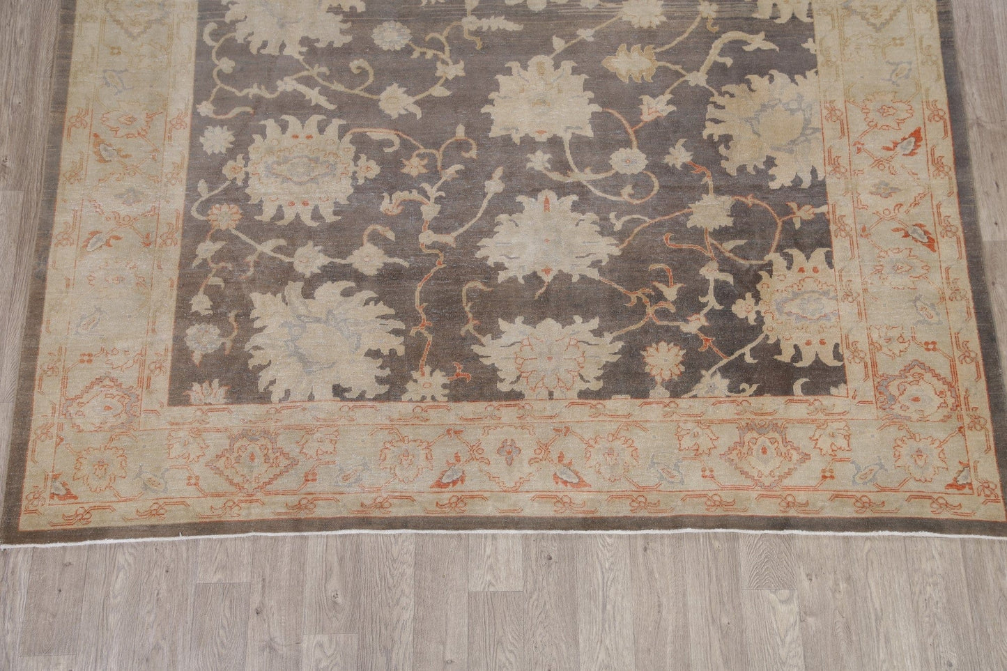 Antique Floral Oushak Oriental Area Rug 9x12