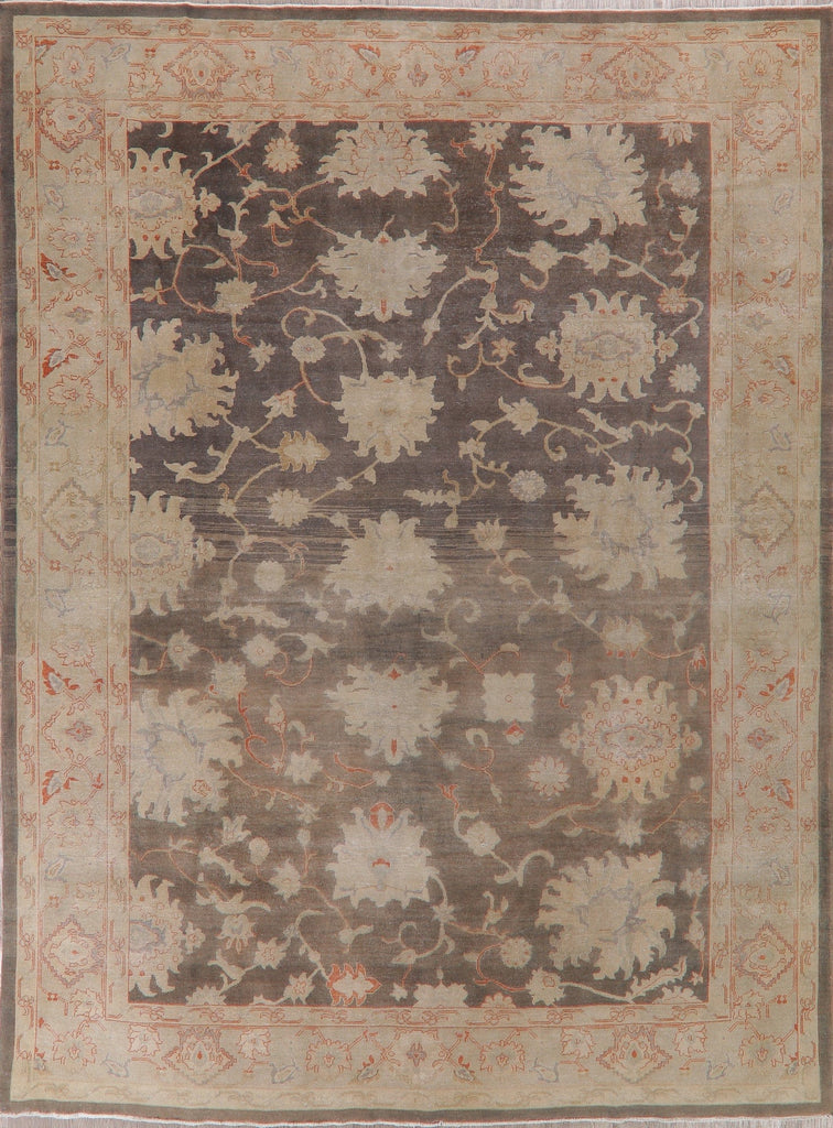 Antique Floral Oushak Oriental Area Rug 9x12