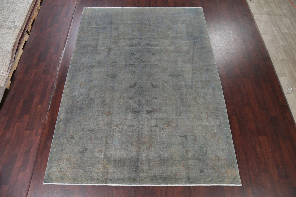 Antique Over-dyed Oushak Turkish Area Rug 8x11