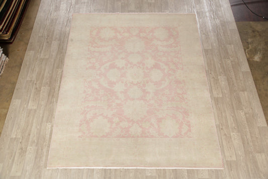 Antique Muted Floral Oushak Turkish Area Rug 8x10