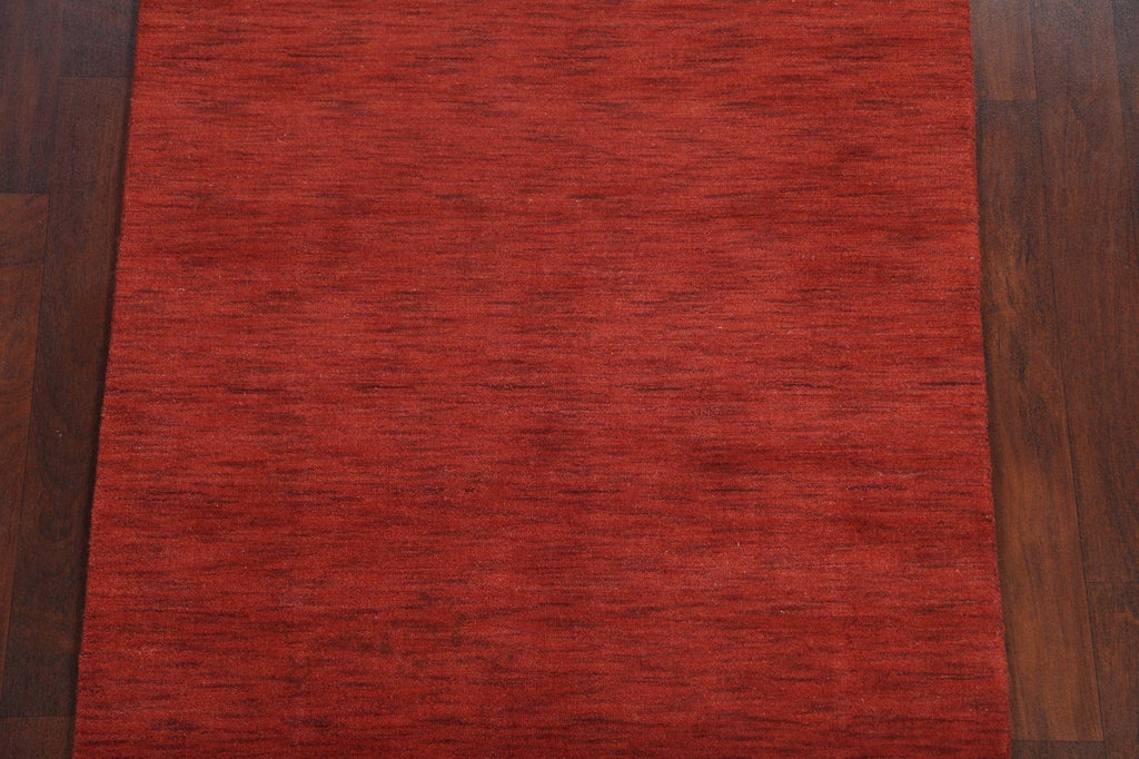 Modern Red Gabbeh Oriental Area Rug 4x6