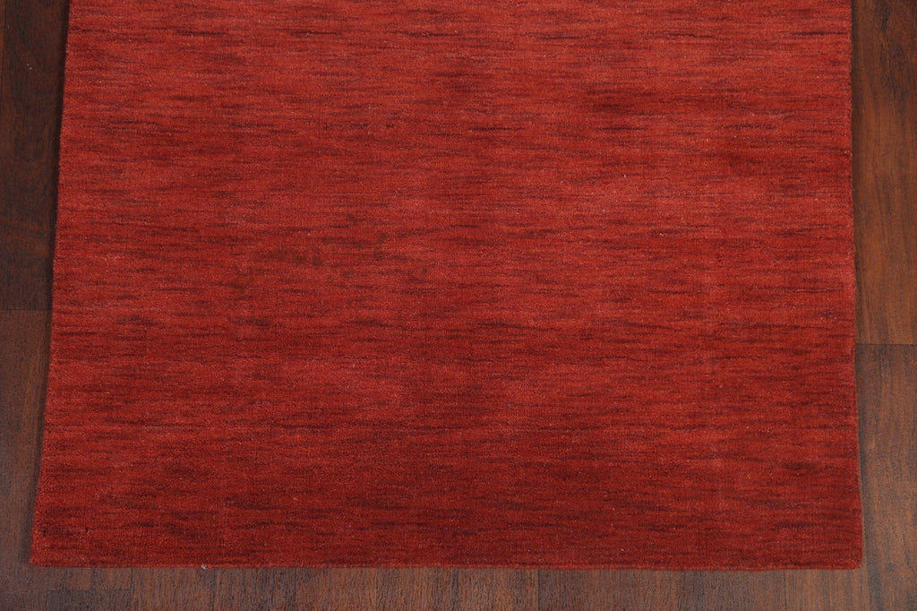 Modern Red Gabbeh Oriental Area Rug 4x6