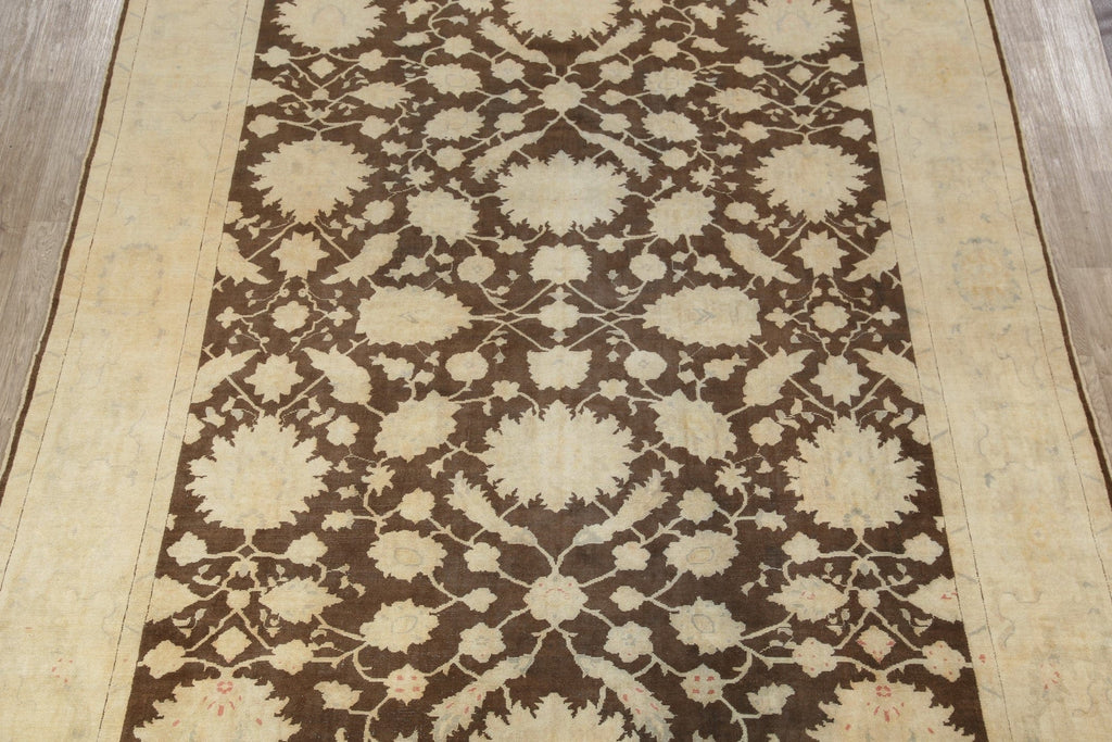 Vegetable Dye Antique Floral Oushak Egyptian Area Rug 10x13