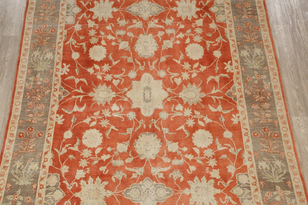 Rust Floral Oushak Egyptian Area Rug 8x11