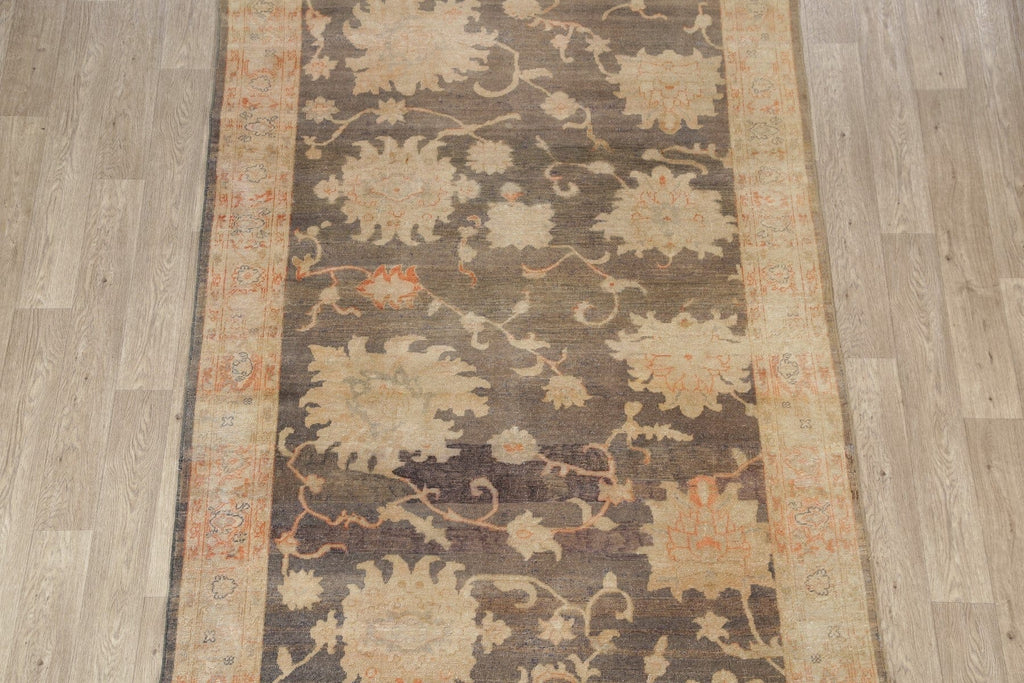 Vegetable Dye Antique Floral Oushak Turkish Area Rug 6x9