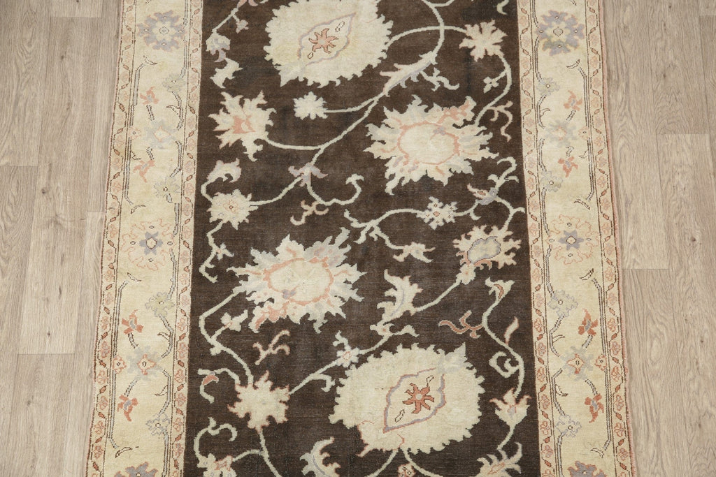 Vegetable Dye Floral Oushak Egyptian Area Rug 5x11