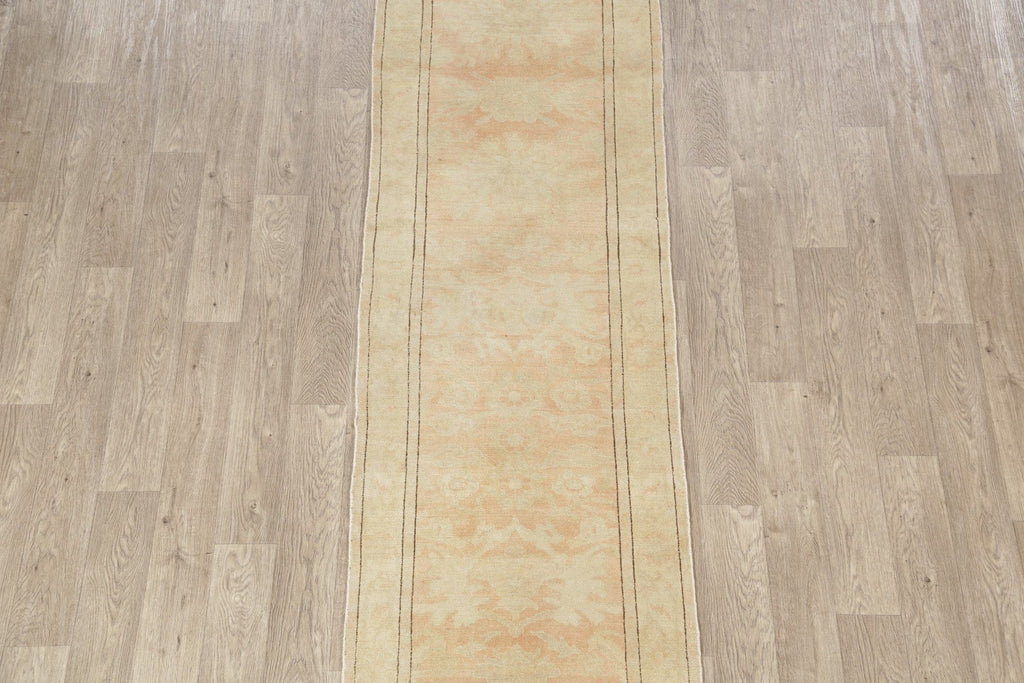 Floral Antique Look Oushak Egyptian Runner Rug 3x11