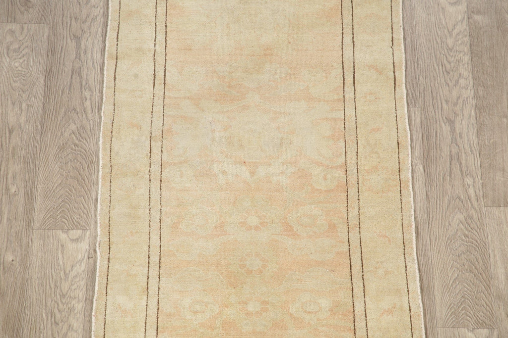 Floral Antique Look Oushak Egyptian Runner Rug 3x11