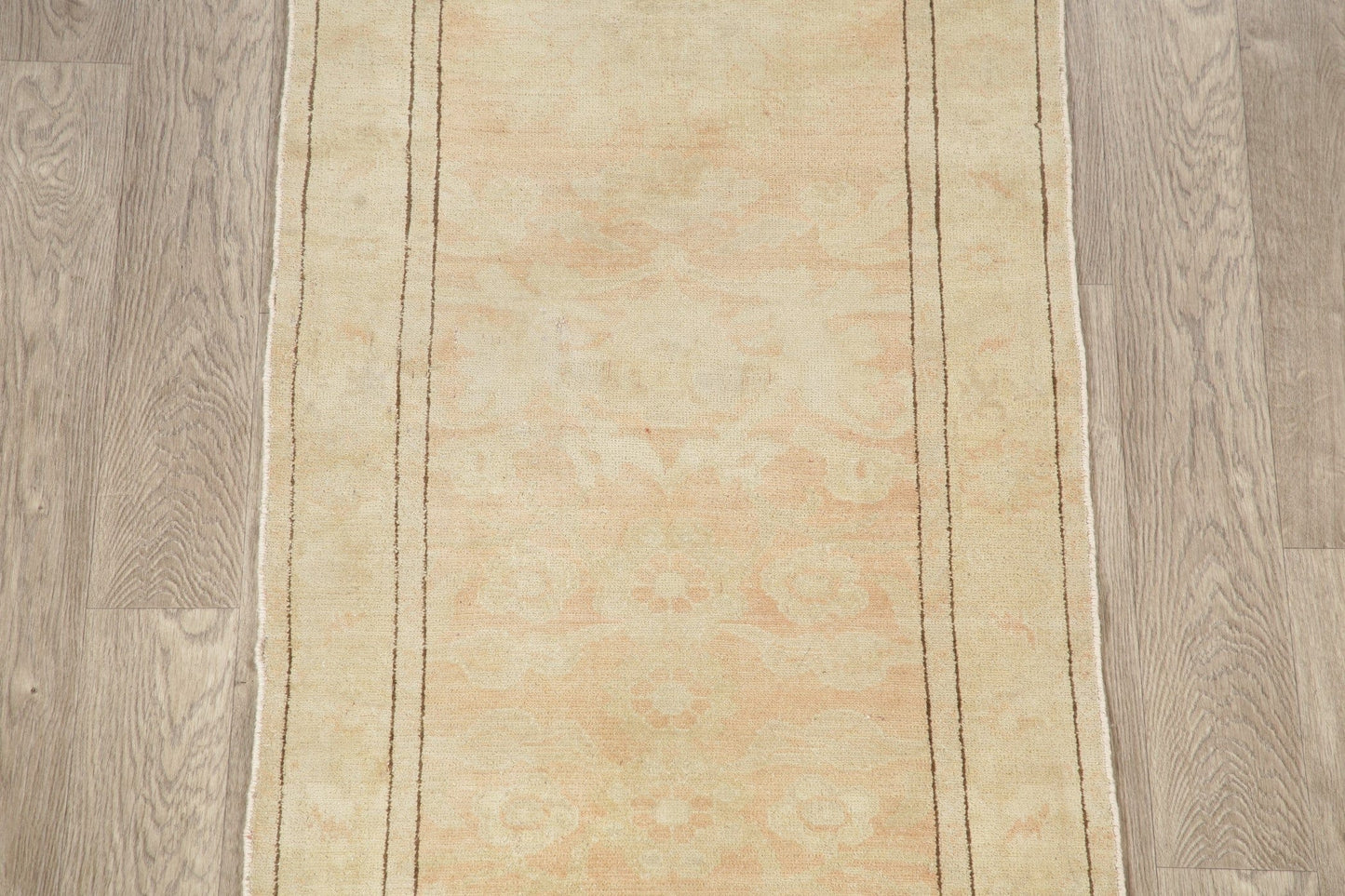 Floral Antique Look Oushak Egyptian Runner Rug 3x11