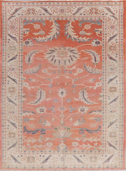 Floral Vegetable Dye Oushak Egypt Area Rug 6x8