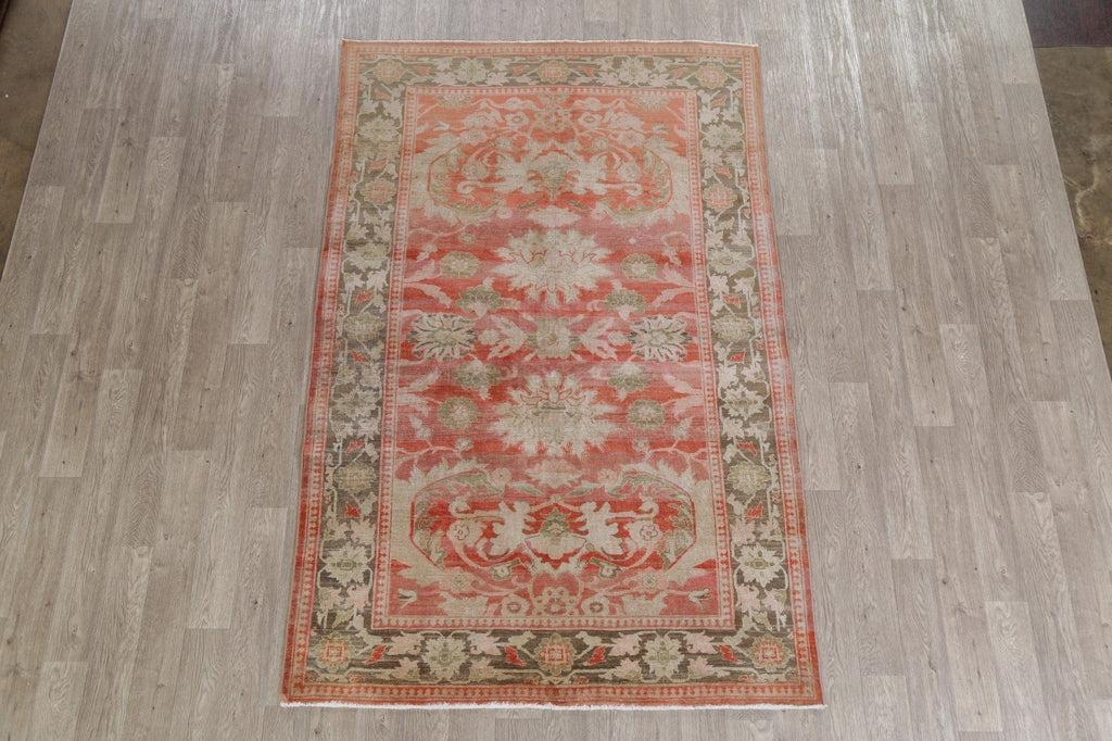 Vegetable Dye Oushak Turkish Area Rug 6x9