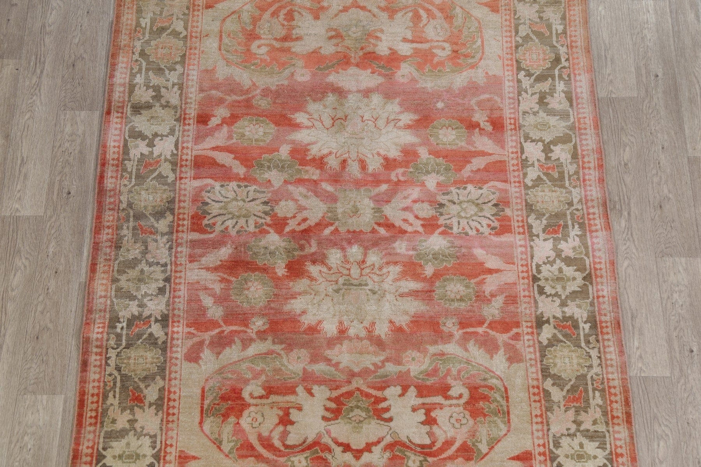 Vegetable Dye Oushak Turkish Area Rug 6x9