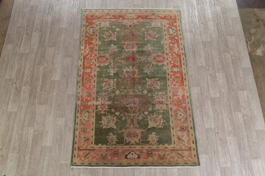 Green Vegetable Dye Oushak Egypt Area Rug 6x9