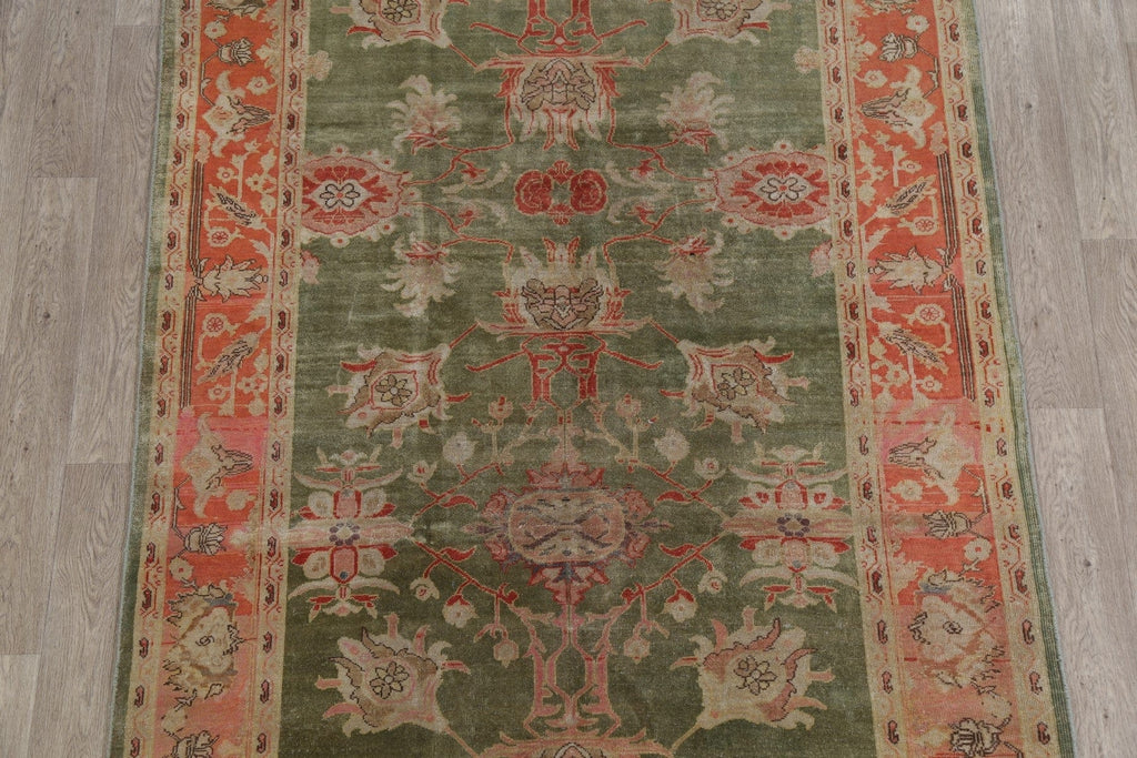 Green Vegetable Dye Oushak Egypt Area Rug 6x9