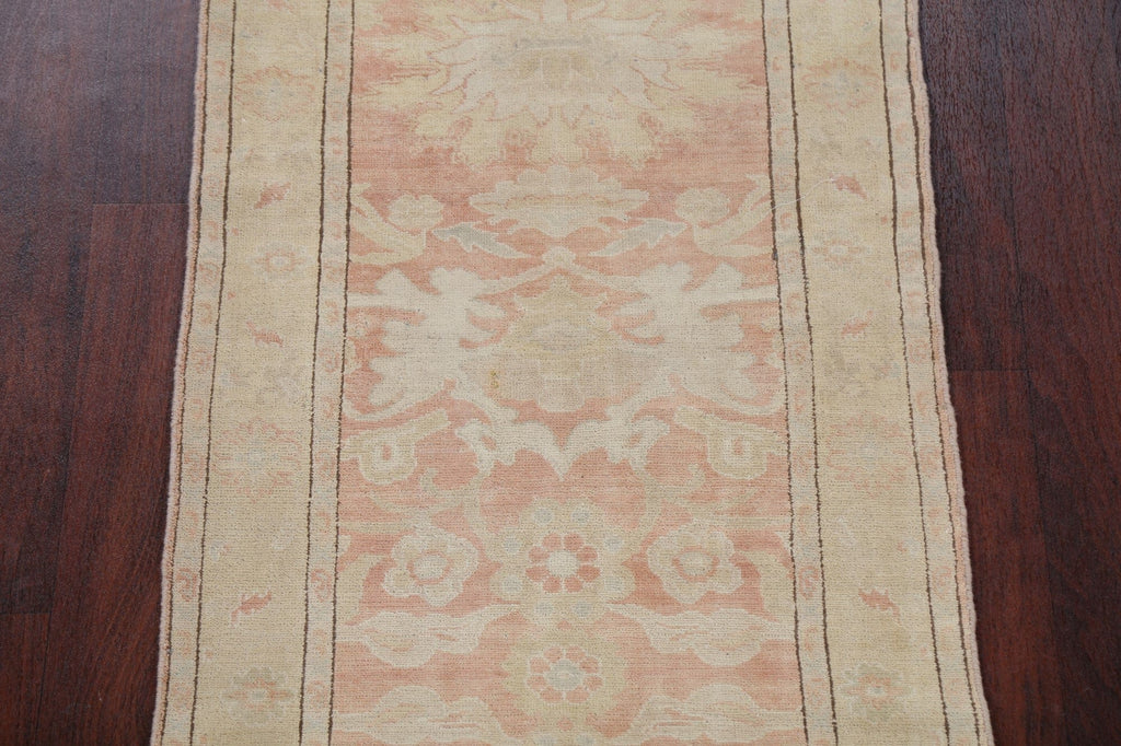 Vegetable Dye Oushak Egyptian Runner Rug 3x11