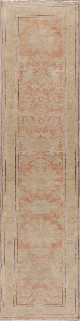 Vegetable Dye Oushak Egyptian Runner Rug 3x11