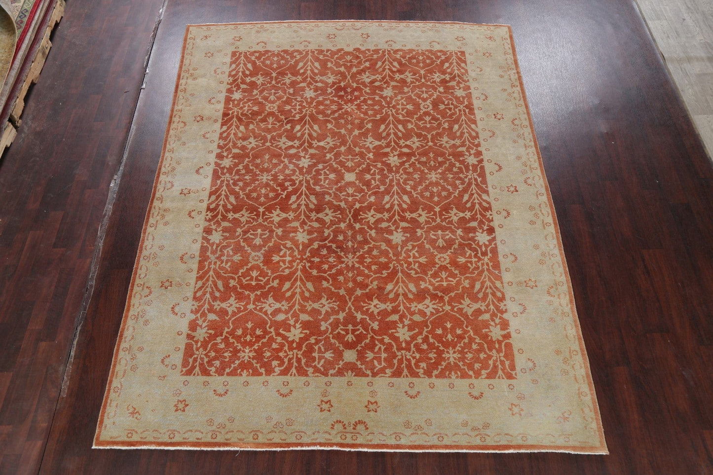 Vegetable Dye Rust Oushak Oriental Area Rug 8x10